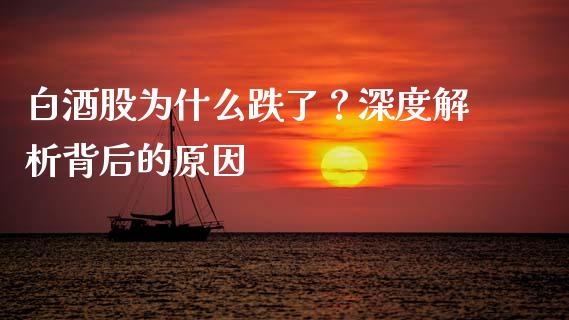 白酒股为什么跌了？深度解析背后的原因_https://cj007.lansai.wang_债券资讯_第1张
