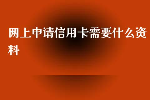 网上申请信用卡需要什么资料_https://cj007.lansai.wang_财经新闻_第1张
