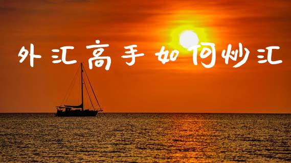 外汇高手如何炒汇_https://cj007.lansai.wang_财经新闻_第1张