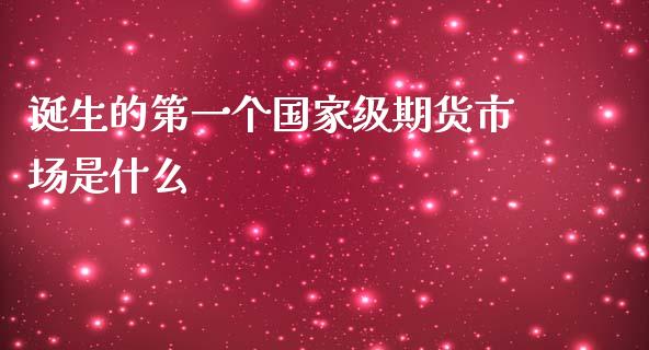 诞生的第一个国家级期货市场是什么_https://cj007.lansai.wang_财经新闻_第1张