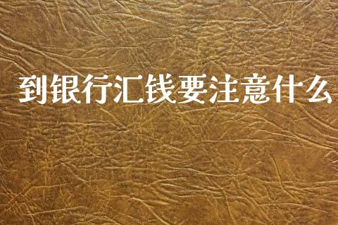 到银行汇钱要注意什么_https://cj007.lansai.wang_期货开户_第1张