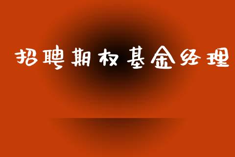 招聘期权基金经理_https://cj007.lansai.wang_全球市场_第1张
