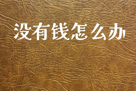 没有钱怎么办_https://cj007.lansai.wang_财经新闻_第1张