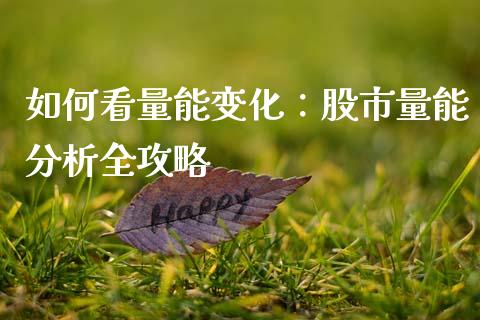 如何看量能变化：股市量能分析全攻略_https://cj007.lansai.wang_财经新闻_第1张