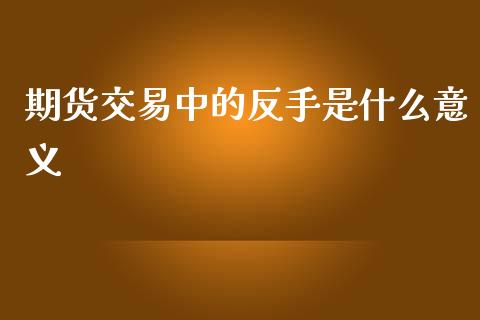 期货交易中的反手是什么意义_https://cj007.lansai.wang_期货开户_第1张