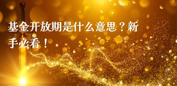 基金开放期是什么意思？新手必看！_https://cj007.lansai.wang_外汇交易_第1张