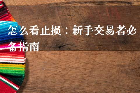 怎么看止损：新手交易者必备指南_https://cj007.lansai.wang_财经新闻_第1张