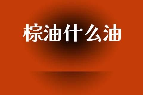 棕油什么油_https://cj007.lansai.wang_期货开户_第1张