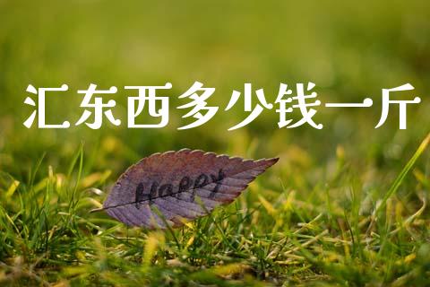 汇东西多少钱一斤_https://cj007.lansai.wang_财经新闻_第1张