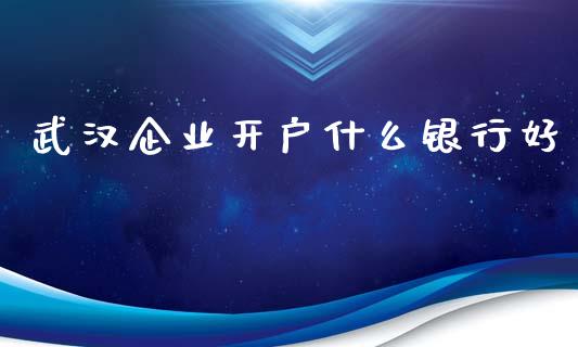 武汉企业开户什么银行好_https://cj007.lansai.wang_全球市场_第1张