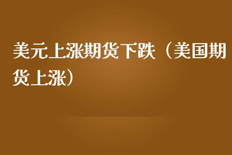 美元上涨期货下跌（美国期货上涨）_https://cj007.lansai.wang_债券资讯_第1张