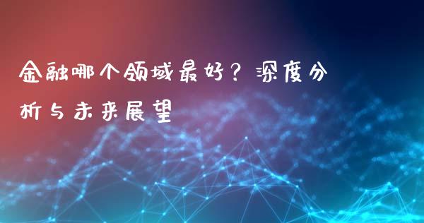 金融哪个领域最好？深度分析与未来展望_https://cj007.lansai.wang_债券资讯_第1张