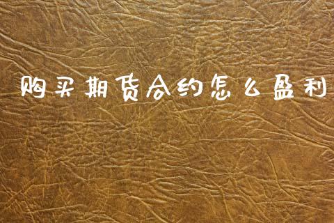 购买期货合约怎么盈利_https://cj007.lansai.wang_外汇交易_第1张