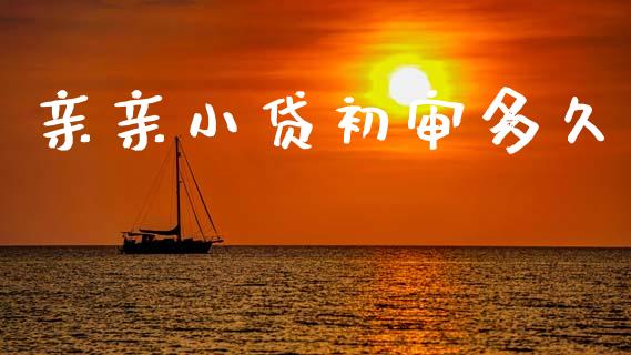 亲亲小贷初审多久_https://cj007.lansai.wang_全球市场_第1张