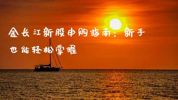 金长江新股申购指南：新手也能轻松掌握_https://cj007.lansai.wang_财经新闻_第1张