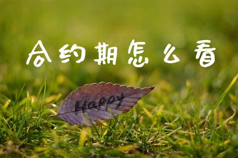 合约期怎么看_https://cj007.lansai.wang_财经新闻_第1张