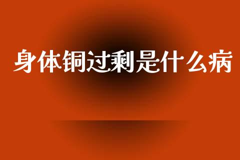 身体铜过剩是什么病_https://cj007.lansai.wang_期货开户_第1张