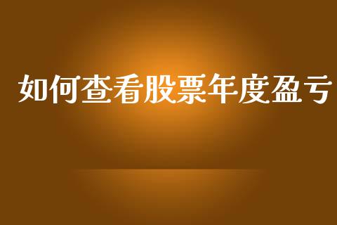 如何查看股票年度盈亏_https://cj007.lansai.wang_债券资讯_第1张