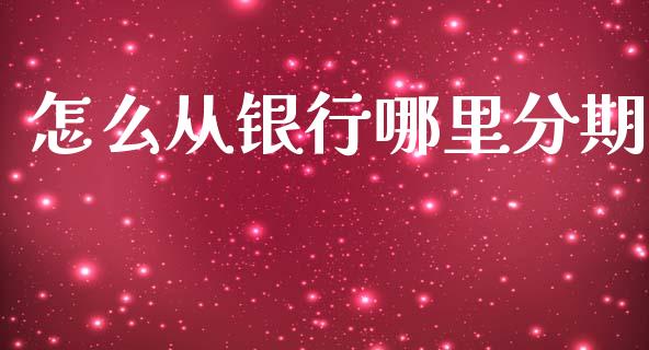 怎么从银行哪里分期_https://cj007.lansai.wang_全球市场_第1张