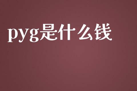 pyg是什么钱_https://cj007.lansai.wang_财经新闻_第1张
