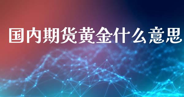 国内期货黄金什么意思_https://cj007.lansai.wang_期货开户_第1张