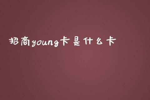 招商young卡是什么卡_https://cj007.lansai.wang_金融监管_第1张