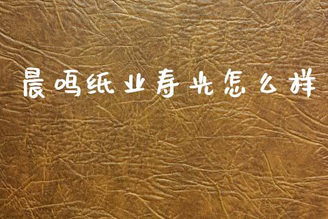 晨鸣纸业寿光怎么样_https://cj007.lansai.wang_外汇交易_第1张