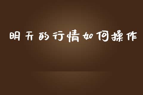 明天的行情如何操作_https://cj007.lansai.wang_债券资讯_第1张