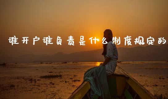 谁开户谁负责是什么制度规定的_https://cj007.lansai.wang_财经新闻_第1张
