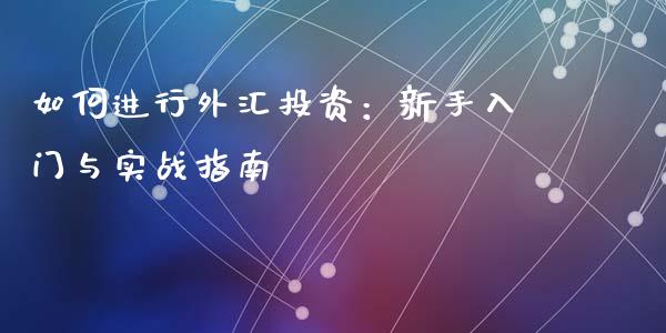 如何进行外汇投资：新手入门与实战指南_https://cj007.lansai.wang_期货开户_第1张