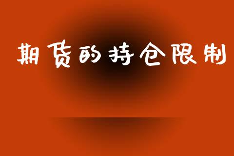 期货的持仓限制_https://cj007.lansai.wang_财经新闻_第1张