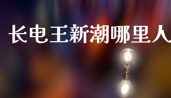 长电王新潮哪里人_https://cj007.lansai.wang_外汇交易_第1张