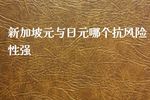 新加坡元与日元哪个抗风险性强_https://cj007.lansai.wang_期货开户_第1张