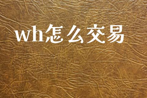 wh怎么交易_https://cj007.lansai.wang_外汇交易_第1张