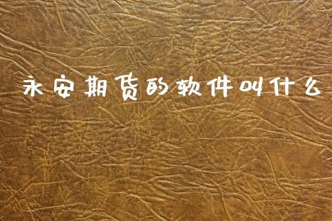 永安期货的软件叫什么_https://cj007.lansai.wang_外汇交易_第1张