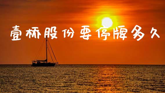 壹桥股份要停牌多久_https://cj007.lansai.wang_债券资讯_第1张