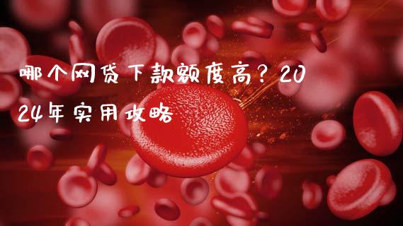 哪个网贷下款额度高？2024年实用攻略_https://cj007.lansai.wang_财经新闻_第1张