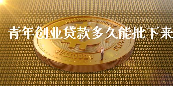青年创业贷款多久能批下来_https://cj007.lansai.wang_金融监管_第1张