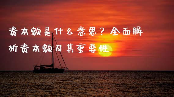 资本额是什么意思？全面解析资本额及其重要性_https://cj007.lansai.wang_期货开户_第1张