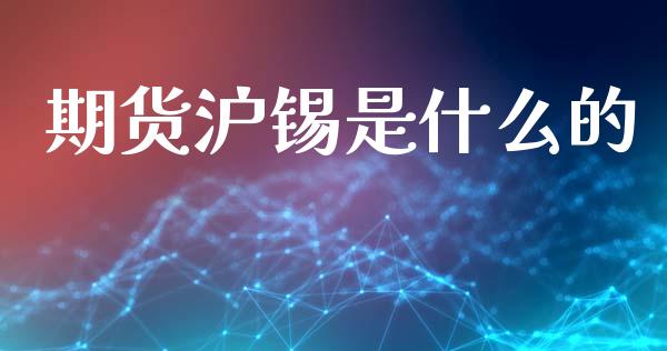 期货沪锡是什么的_https://cj007.lansai.wang_外汇交易_第1张