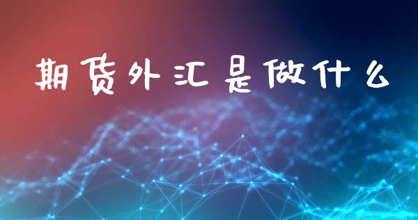 期货外汇是做什么_https://cj007.lansai.wang_财经新闻_第1张