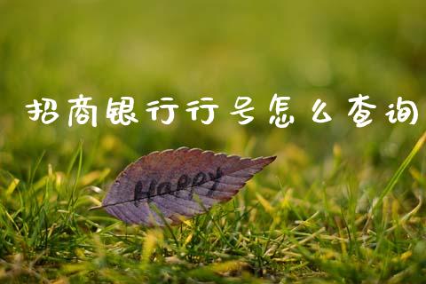 招商银行行号怎么查询_https://cj007.lansai.wang_全球市场_第1张
