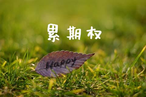 累期权_https://cj007.lansai.wang_债券资讯_第1张