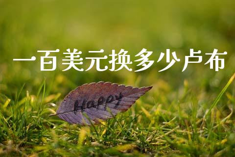 一百美元换多少卢布_https://cj007.lansai.wang_全球市场_第1张