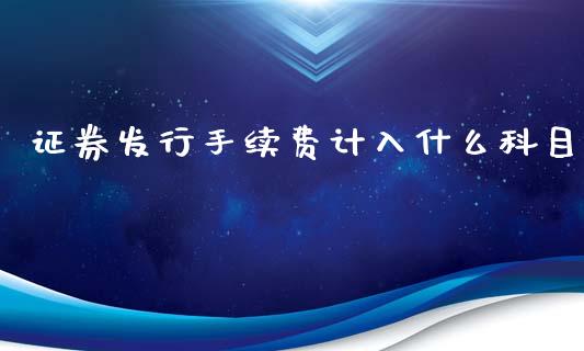 证券发行手续费计入什么科目_https://cj007.lansai.wang_债券资讯_第1张