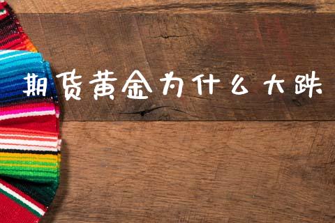 期货黄金为什么大跌_https://cj007.lansai.wang_全球市场_第1张