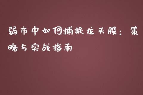 弱市中如何捕捉龙头股：策略与实战指南_https://cj007.lansai.wang_外汇交易_第1张