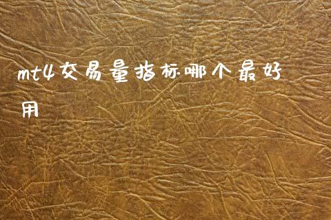 mt4交易量指标哪个最好用_https://cj007.lansai.wang_债券资讯_第1张