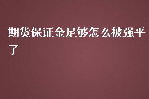 期货保证金足够怎么被强平了_https://cj007.lansai.wang_财经新闻_第1张