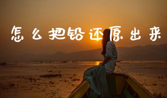 怎么把铅还原出来_https://cj007.lansai.wang_债券资讯_第1张